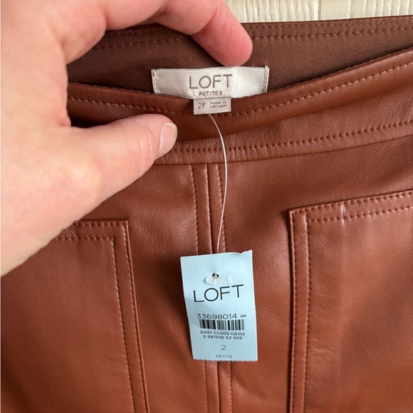 NWT Loft Faux Leather Skirt - Picture 5 of 6